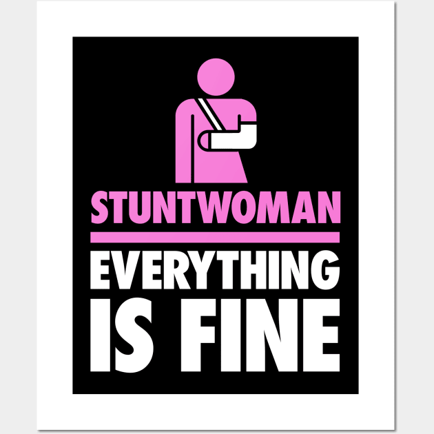 Stuntwoman Fractured Broken Arm Get Well Gift Wall Art by MeatMan